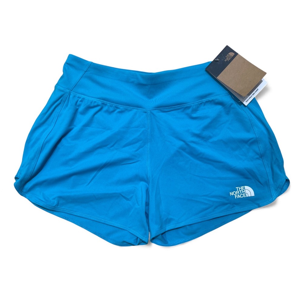 The‎ North Face Girls Amphibious Knit Shorts XL 14/16 Scuba Blue Activewear NWT